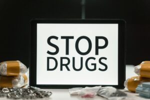 a tablet beside drugs